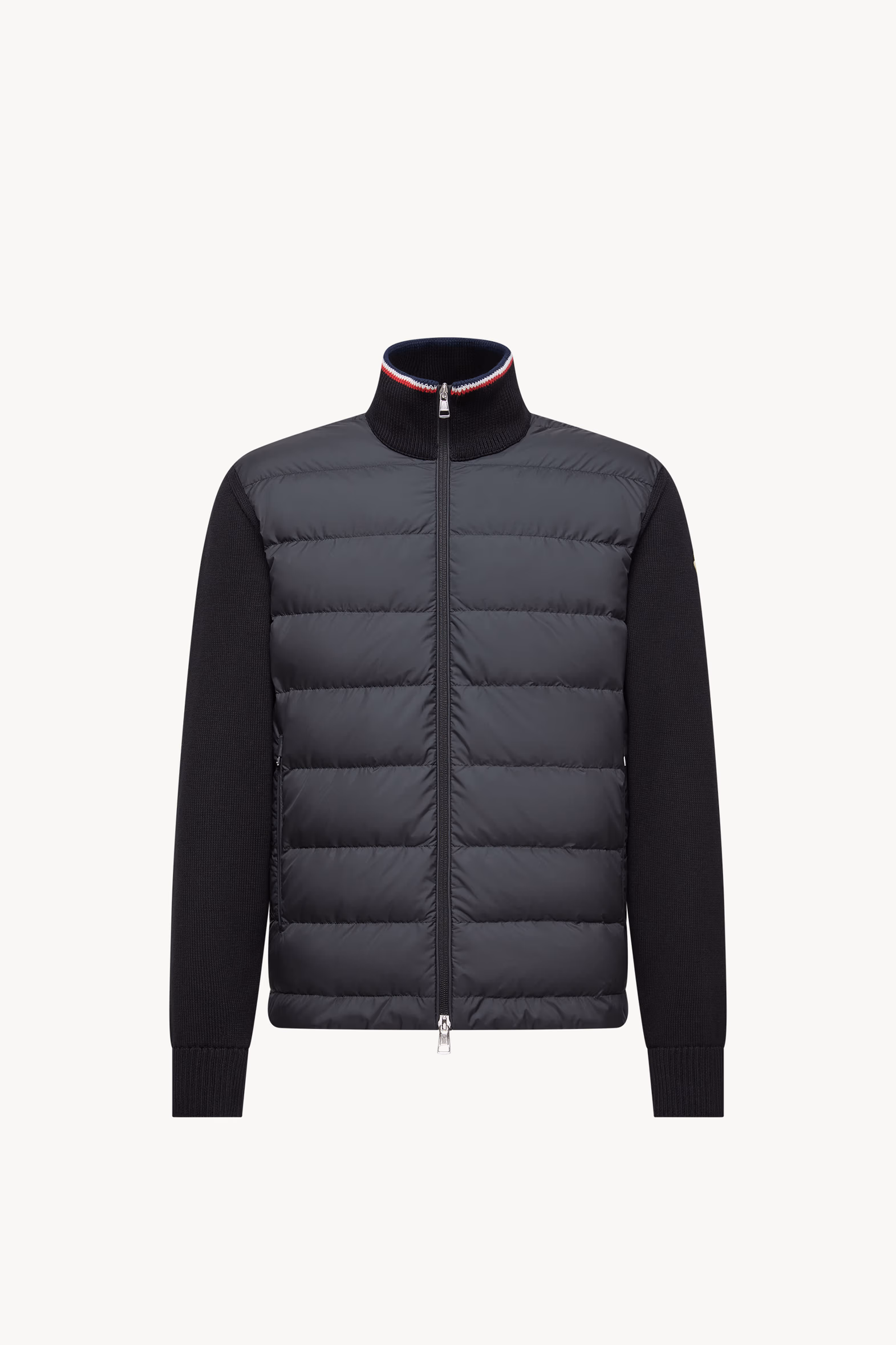 Cardigan zippé en coton matelassé Hommes Noir Moncler 2
